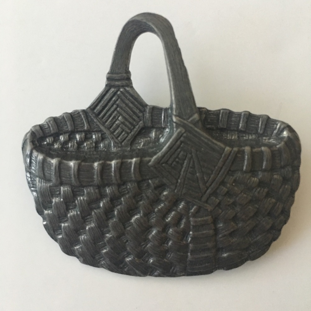DANFORTH Pewter Brooch Pin Basket